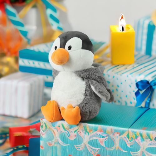 Mirada Penguin  Soft Toy - 27cm white/Grey
