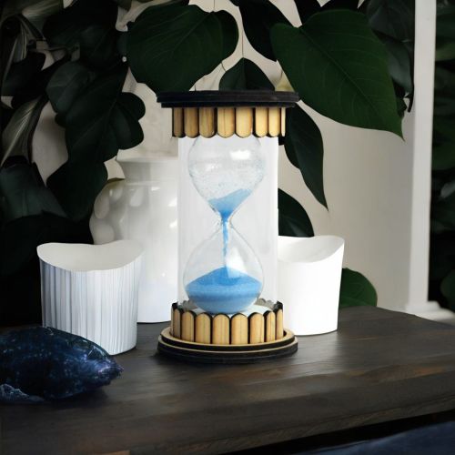 Super99 Sand Timer, Hour Glass, for Home DÃ©cor, Blue|Hand Crafted Design|Weight :126gm, Size: 14cmX7cm