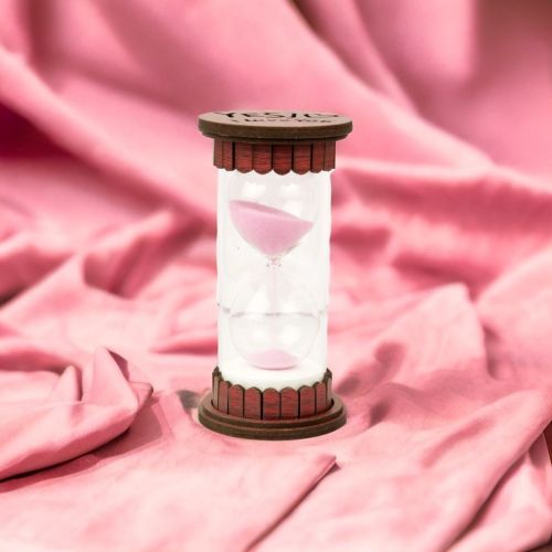 Super99 Sand Timer, Hour Glass, for Home DÃ©cor, Pink|Hand Crafted Design|Weight :126gm, Size: 14cmX7cm