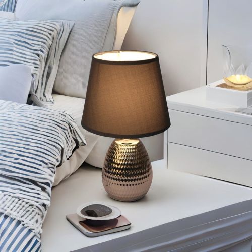 Super99 Ceramic Designer Table Lamp with Shade- Beautiful Table Lamp for Bedroom and Drawing Room etc.|Weight: 590gm, Size: Shade: 14 cm Base: 12 cm X 22 cm 